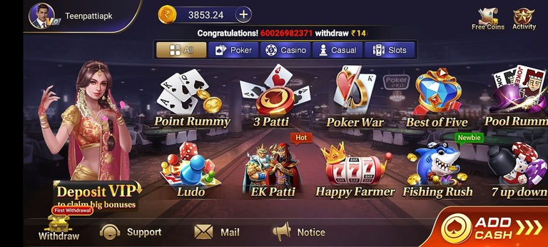 How Many Type of Games in Happy Ace Casino Apk Download