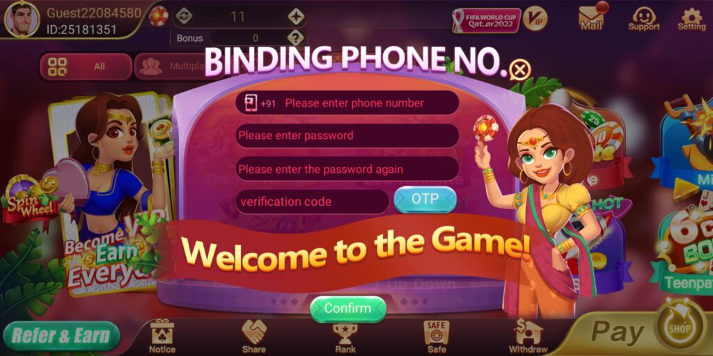 How To Create Account In Teen Patti Modern Apk