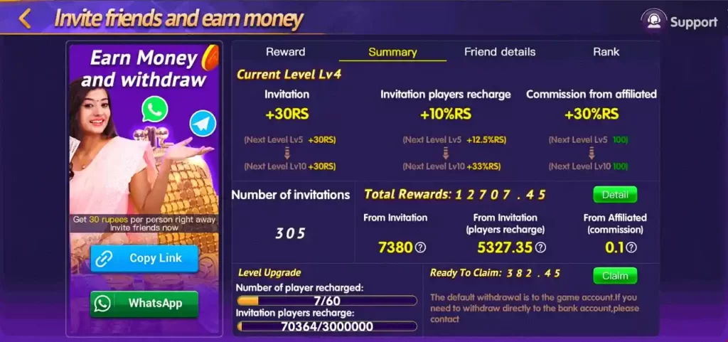 How To Refer & Earn in Teen Patti Win Apk