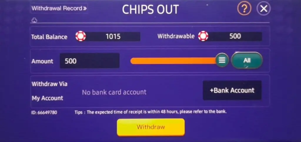 How to withdraw in Real Teen Patti