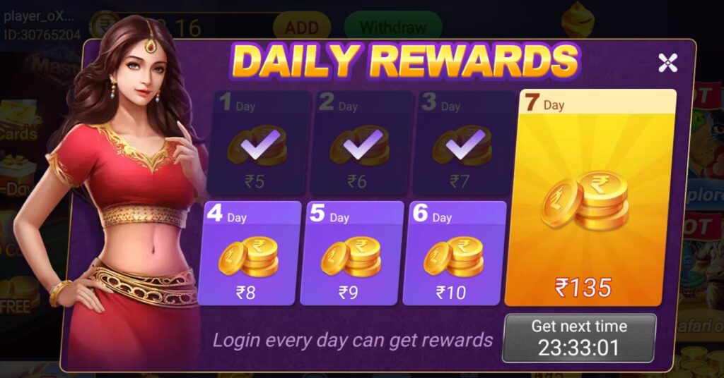 Daily Rewards In Teen Patti Master Download